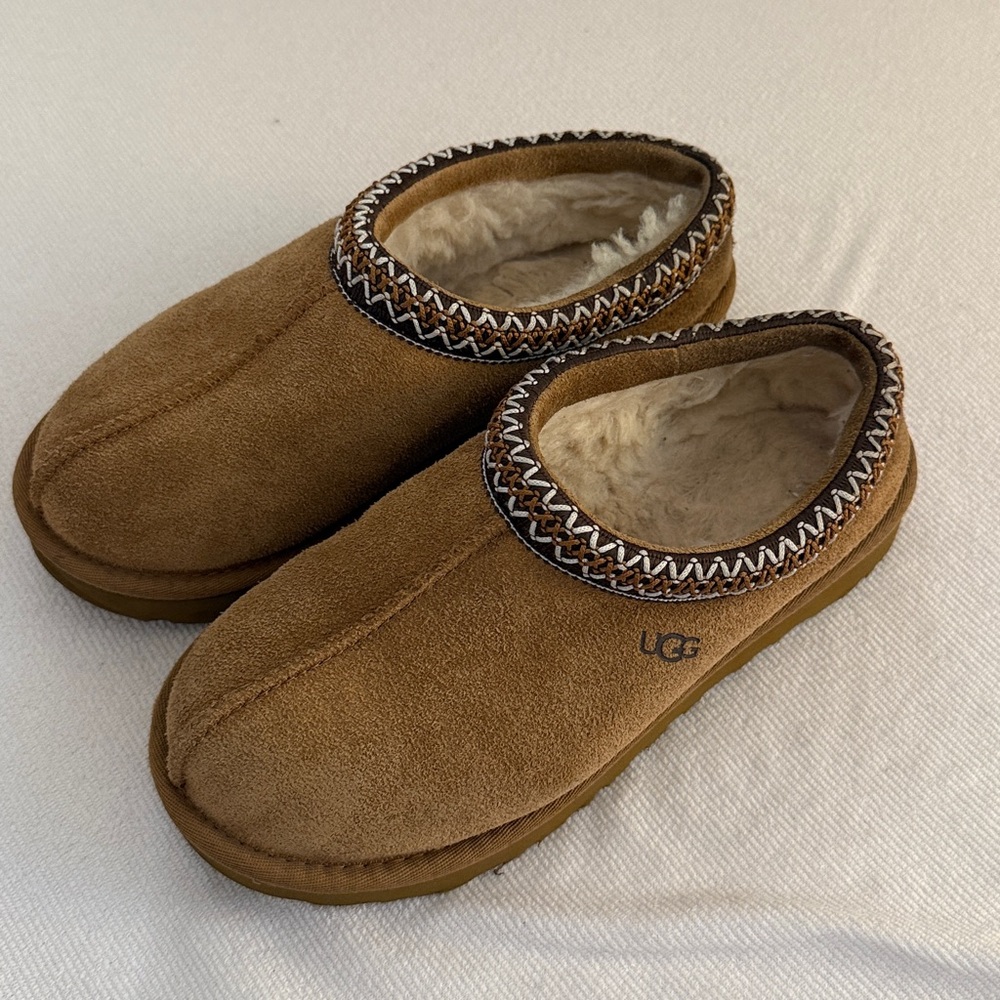 UGG Chestnut Suede Slip-Ons